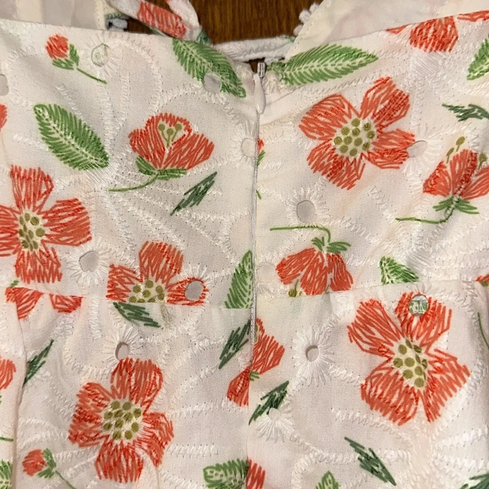 BerryGo Women's Floral Mini Eyelet Romper - Picture 12 of 13